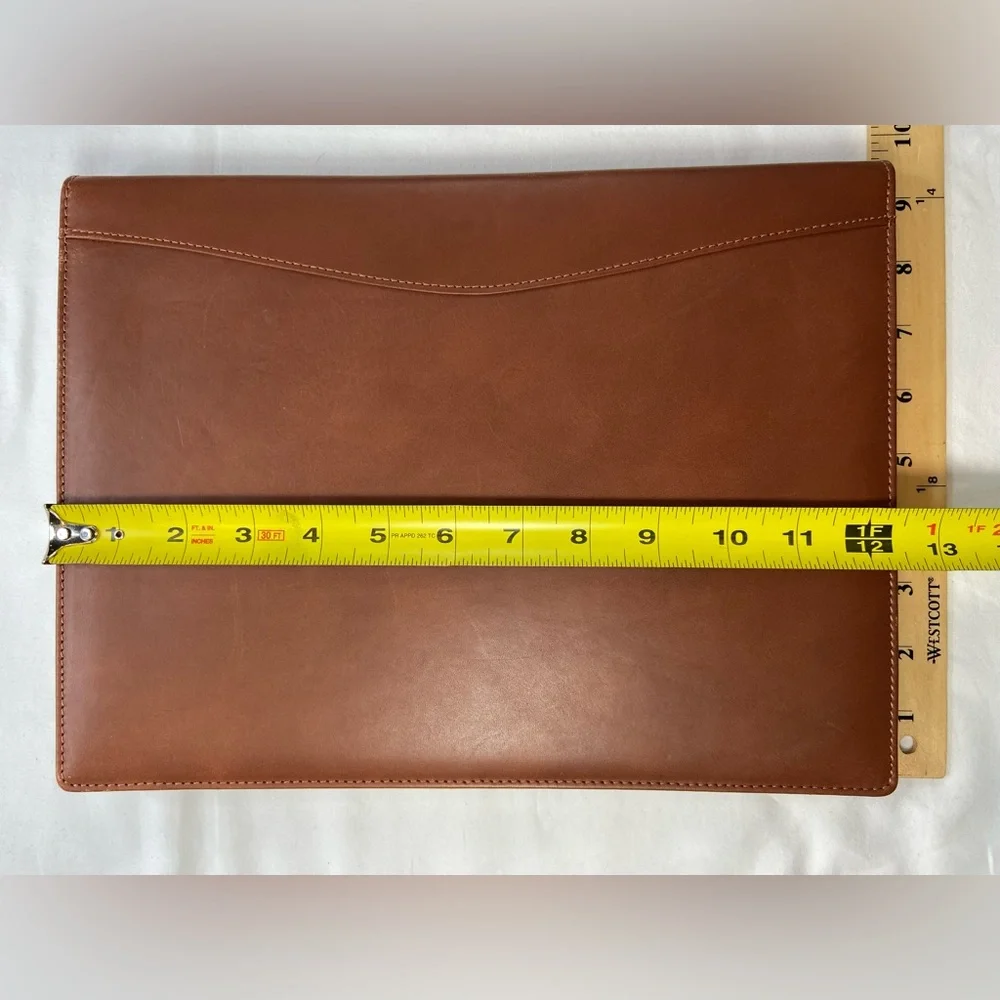 Brown Leather Executive Portfolio Note‎ Pad Holder Barrington NEW 12” x 9.5”